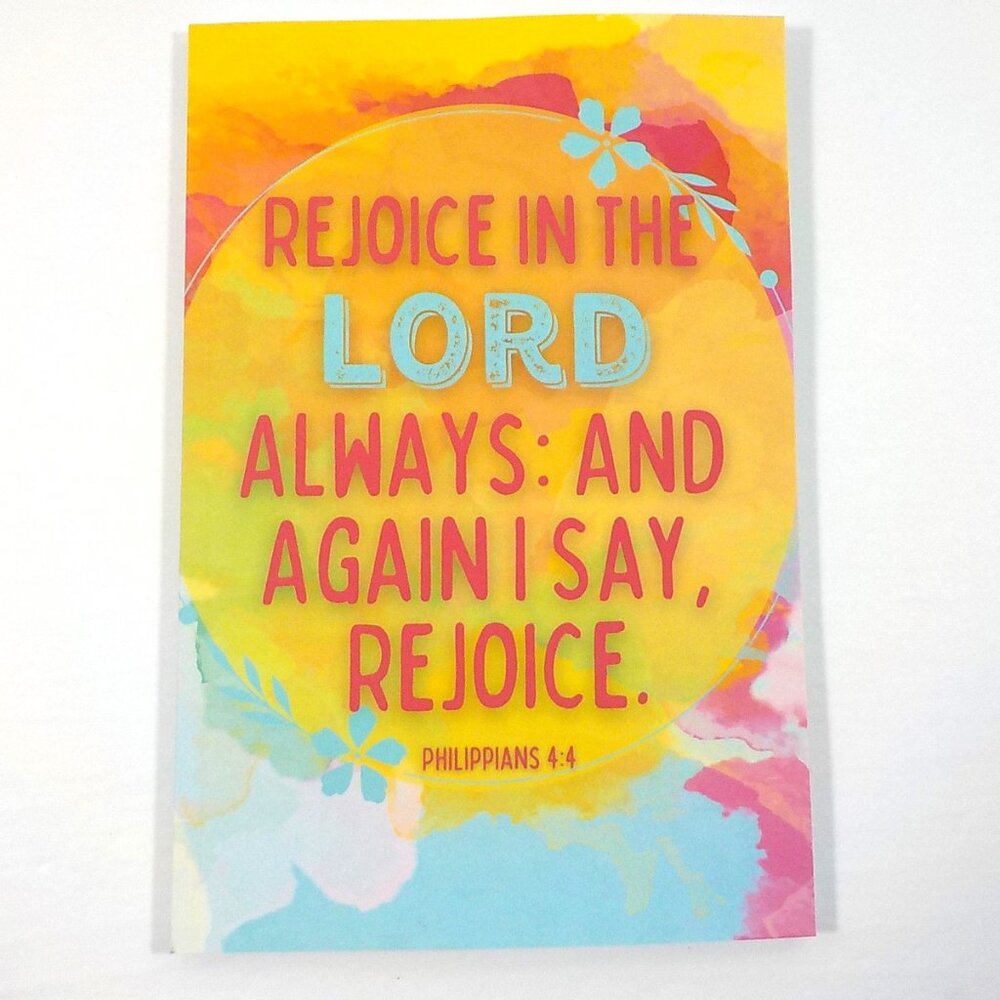 REJOICE IN THE LORD Philippians 4:4 Blank Lined Notebook 6x9 - 120 Pages journal